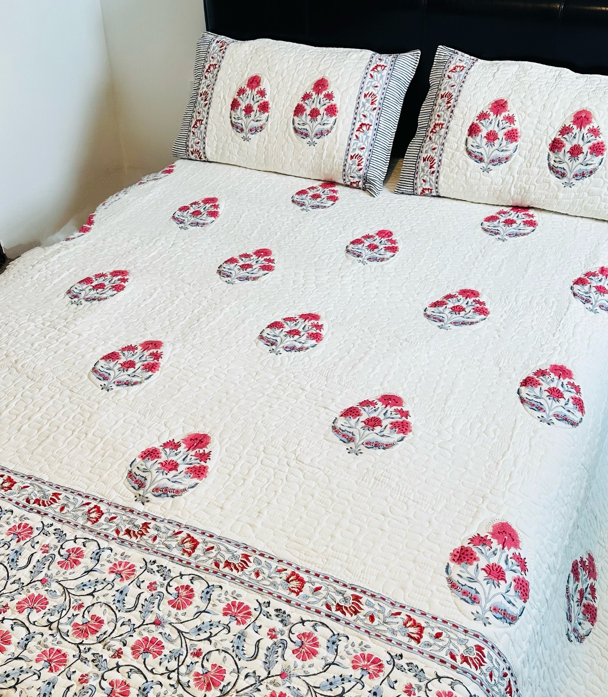 Handblock King Bedding Set