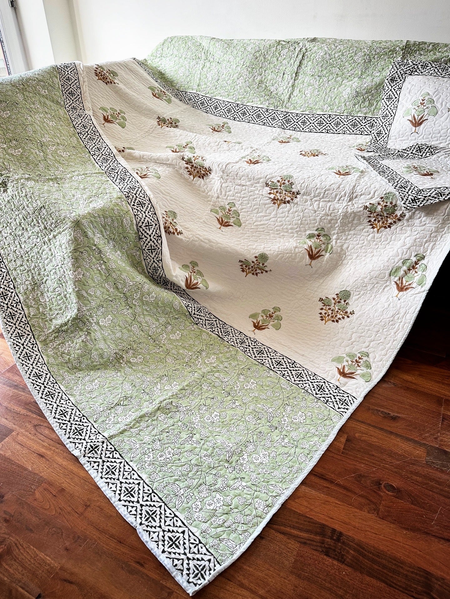 Handblock printed King Bedding Set