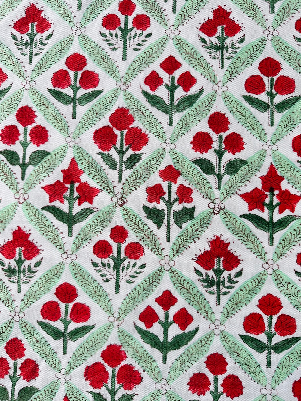 Handblock Printed Tablecloth - 60" x 108"