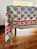 Handblock Printed Tablecloth - 60" x 108"