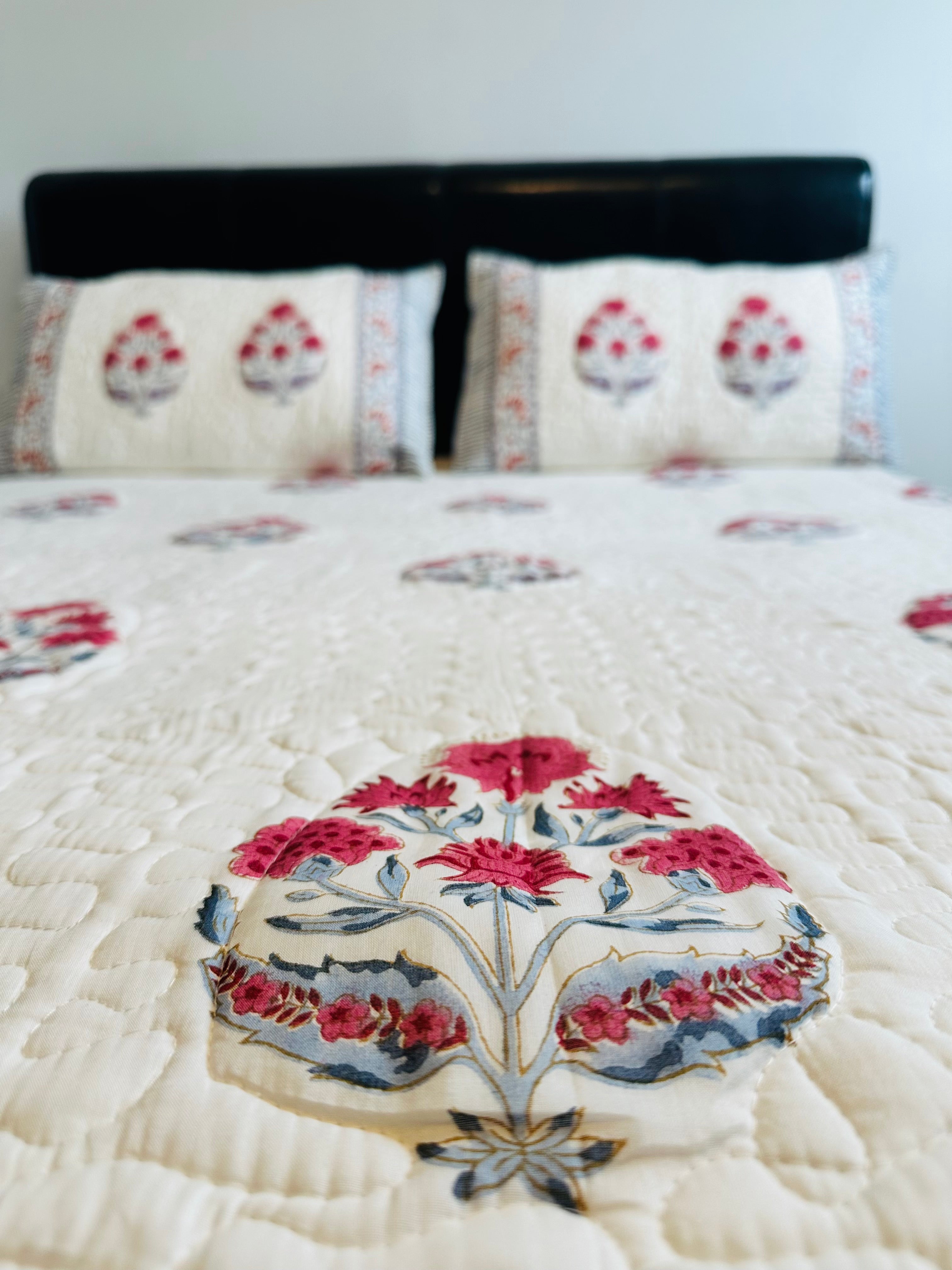 Handblock King Bedding Set