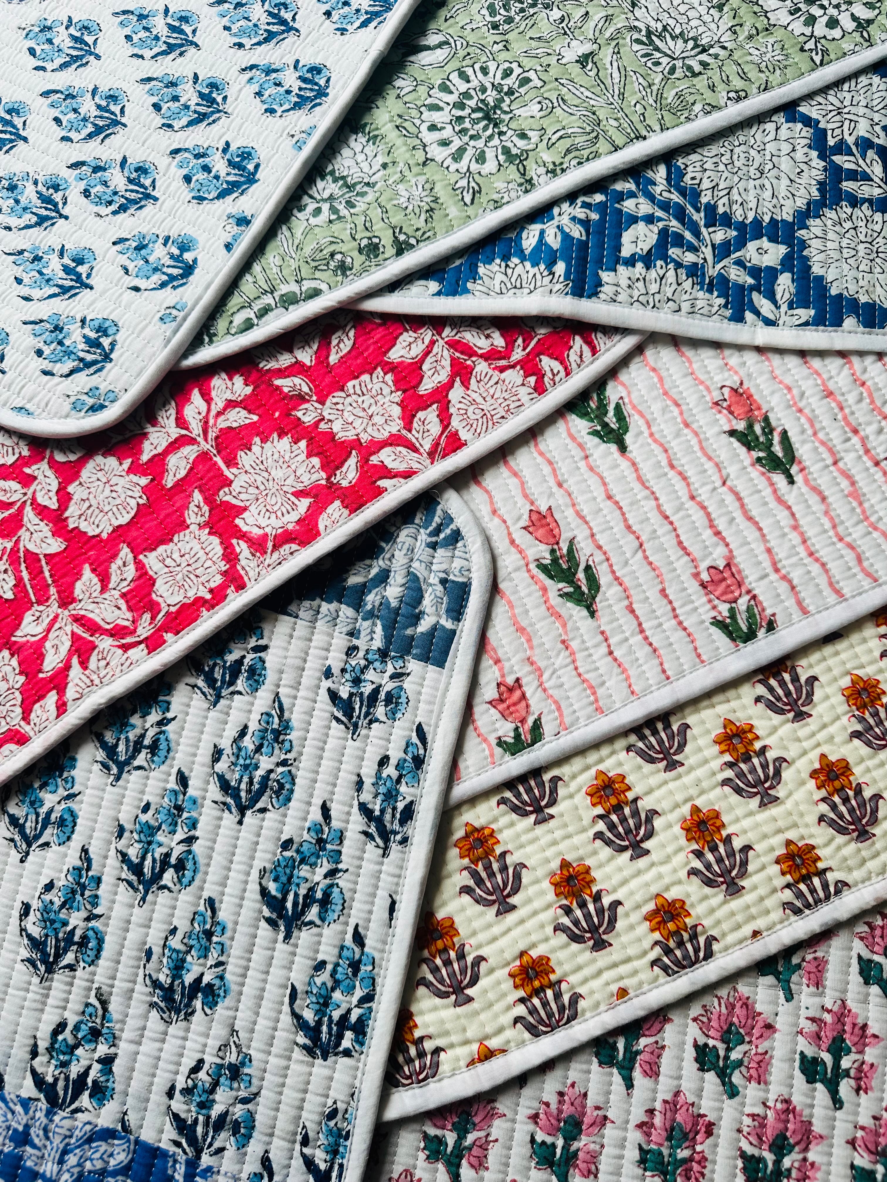 Quilted Table Placemats - Set of 4