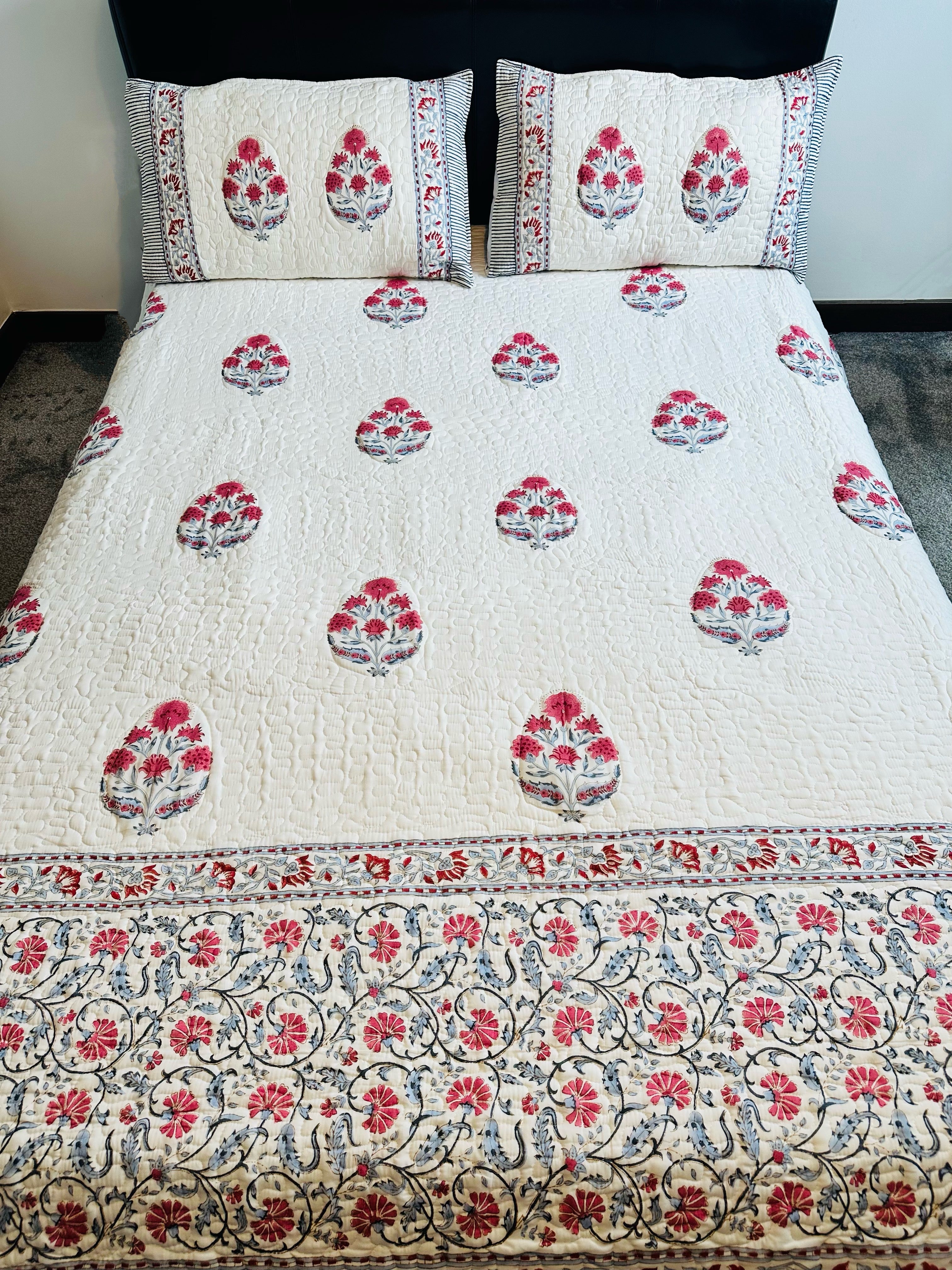 Handblock King Bedding Set