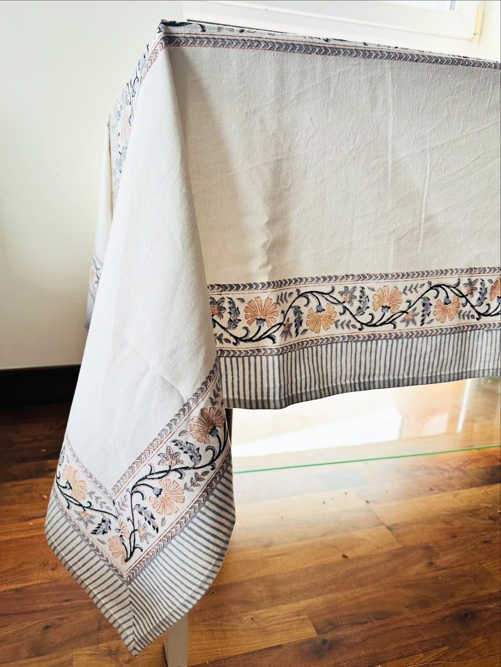 Handblock Printed Tablecloth - 8 seater