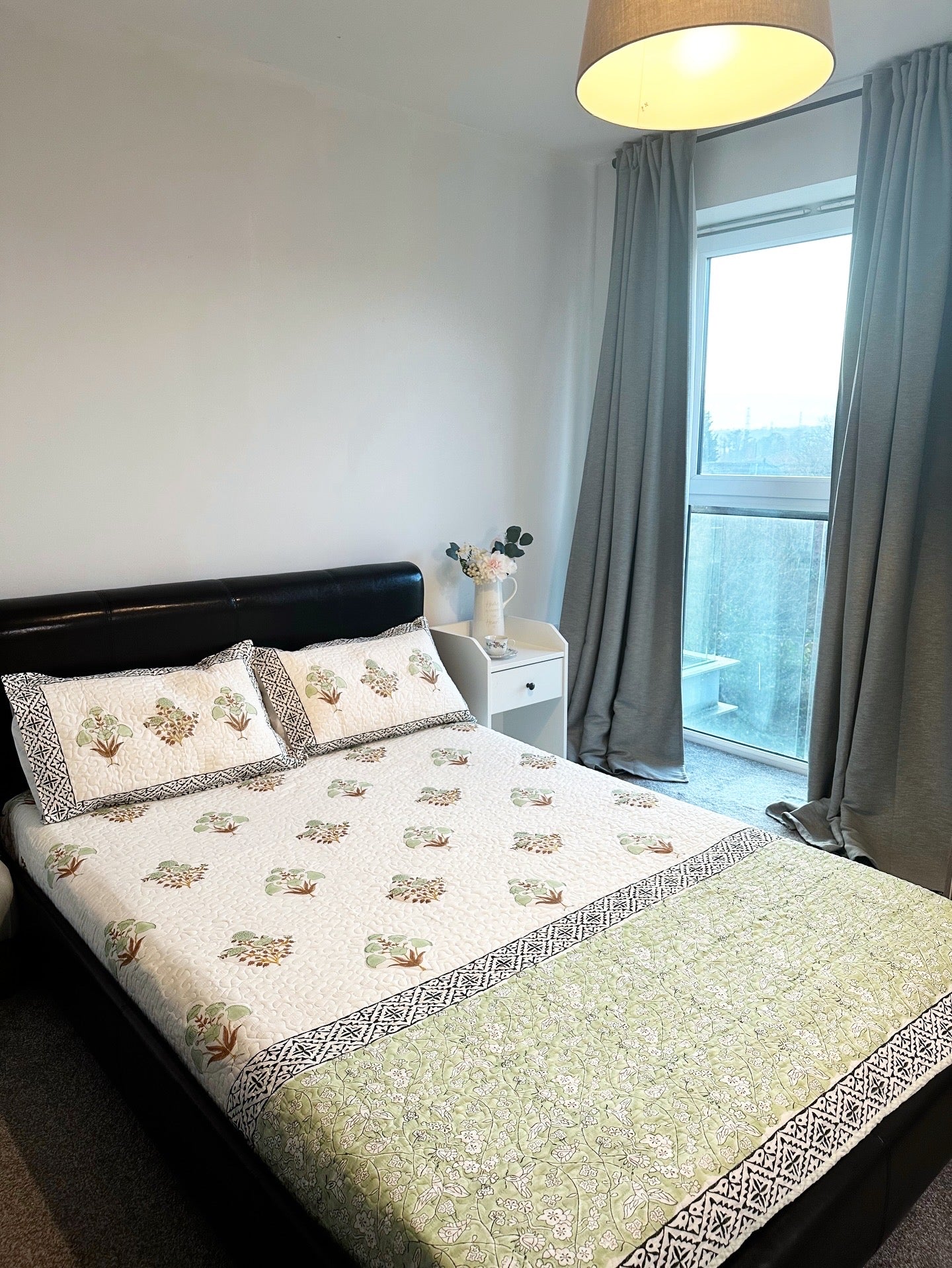 Handblock printed King Bedding Set