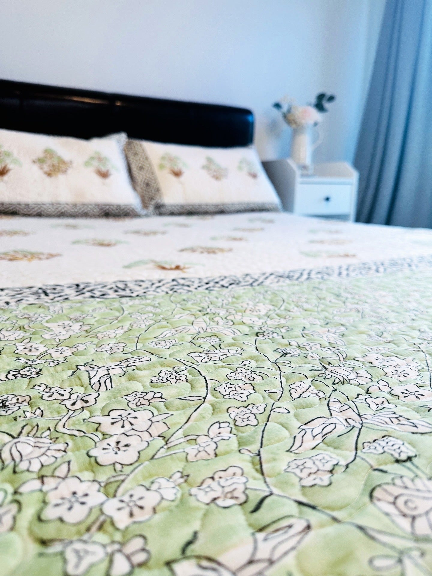 Handblock printed King Bedding Set