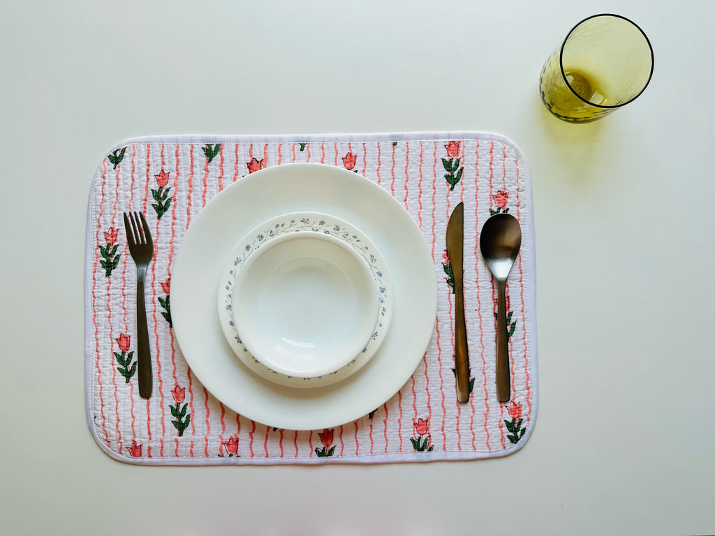 Quilted Table Placemats - Set of 4