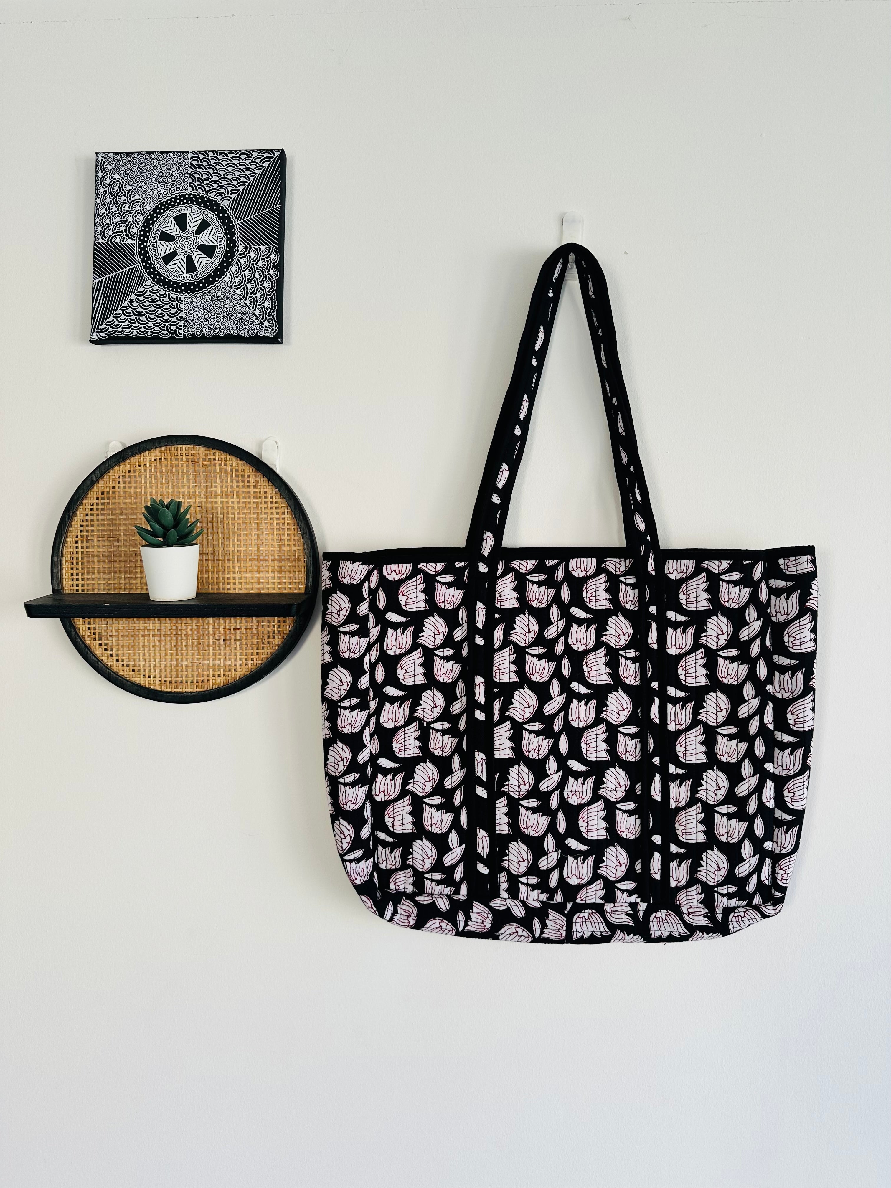 Handblock Printed Tote Bag